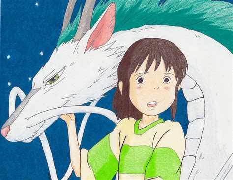 Haku And Chihiro Spirited Away Colored By Lizzie85 On Deviantart