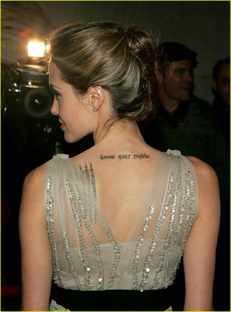 Angelina Jolie Sexy Tattoo Design On Back Tattoomagz › Tattoo
