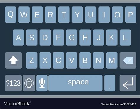 Smartphone Keyboard Alphabet Buttons Royalty Free Vector Smartphone