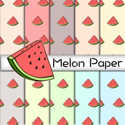 Melon Paper Melon Print Paper Watermelon Paper Fruit