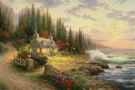 Forest Paintings Thomas Kinkade Carmel Monterey And Placerville