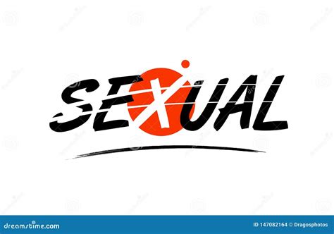 sexual word text logo icon with red circle design stock illustration illustration of written