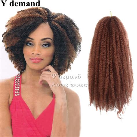 2019 Afro Kinky Twist Hair Crochet Braids Ombre Marley Braid Hair