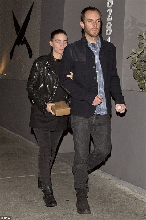 Rooney Mara Opts For Edgy Leather Jacket And Boots As She Holds Tightly To Babefriend Charlie