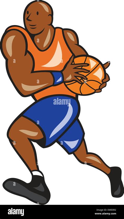 Basketball Player Holding Ball Cartoon Stock Vector Image And Art Alamy