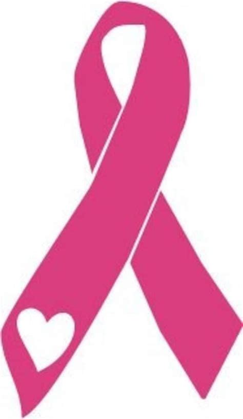 Items Similar To Pink Cancer Awareness Ribbon Wheart Cut Out Vinyl