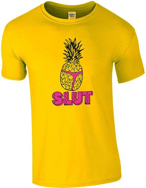 Pineapple Slut T Shirt Brooklyn Nine 99 Lonely Island Tee Top Gr 5 6 Jahre Gelb Amazonde