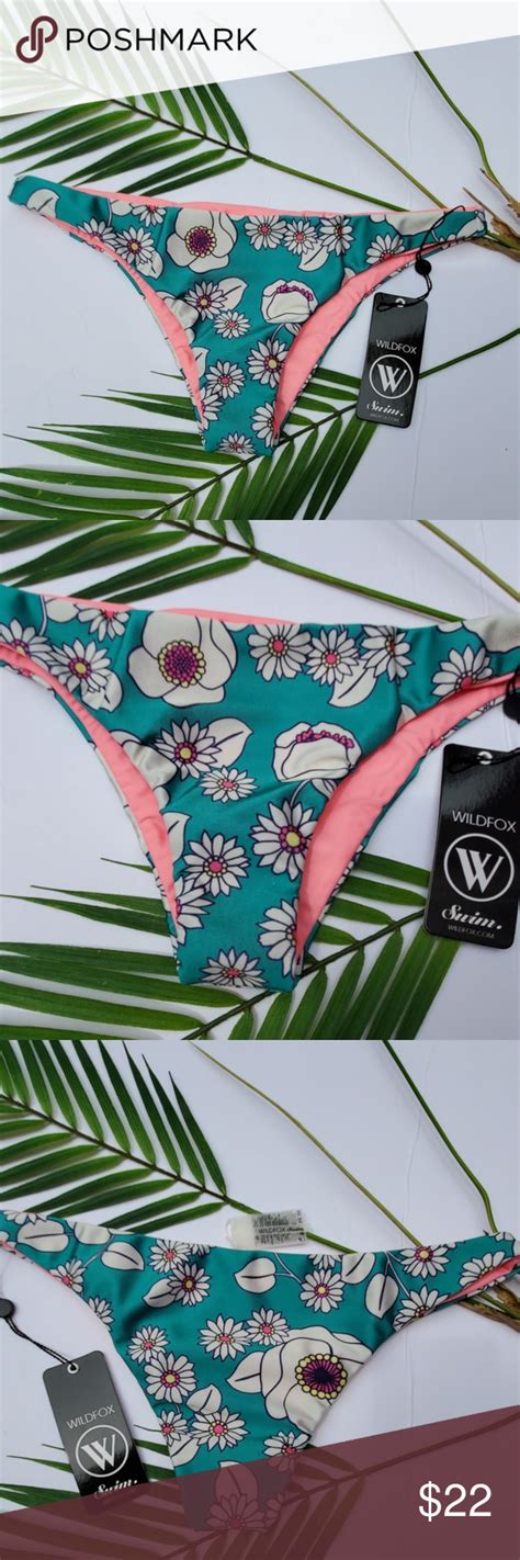 Wildfox Reversible Sixties Floral Bikini Bottoms S Floral Bikini