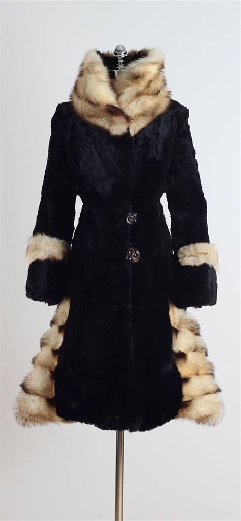 vintage 1920 s sheared beaver and fitch fur coat vintage coat fur costume fur coat