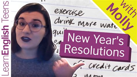 New Years Resolutions Learnenglish Teens