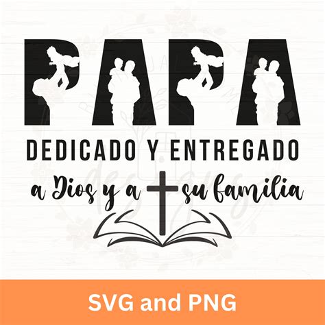 Dia Del Padre Svg Y Png Papá Cristiano Entregado A Dios Y Su Etsy México