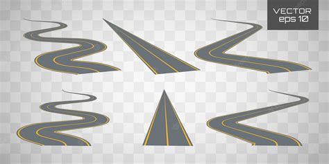 Premium Vector Winding Curved Road Or Highway With Markings