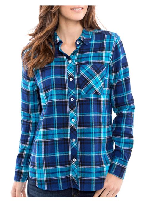 Woolrich - Woolrich Women's Flannel Shirt (Medium, Spectrum Blue 