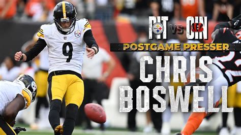 chris boswell on his game winning field goal against bengals pittsburgh steelers youtube