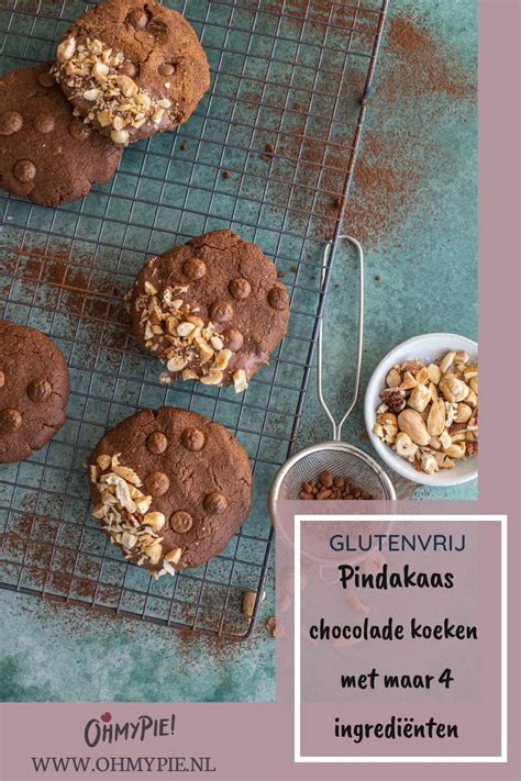 Glutenvrije pindakaas chocolade koeken met maar 4 ingrediënten