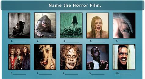 Name The Horror Film Picture Round Quiz Film Pictures Horror