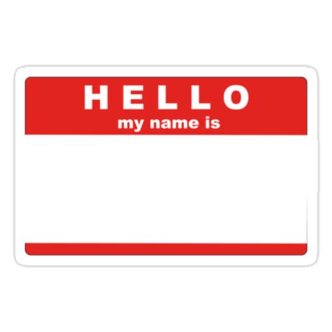 Hello My Name Is Stickers By Oksy19 Redbubble