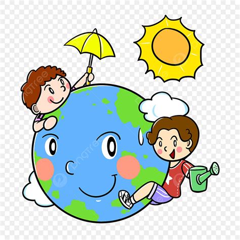 Global Warming Clipart Vector Cartoon Earth Day Prevents Global