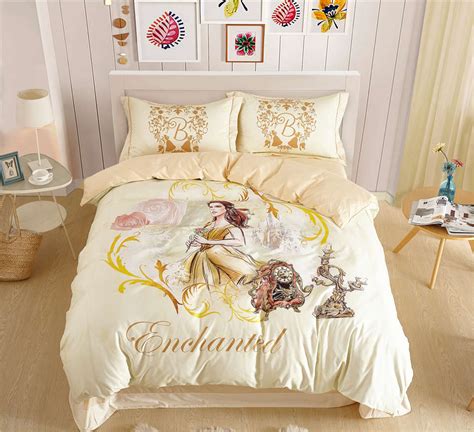 Disney cartoon frozen elsa bedding sets single twin size 2/3/4pc princess anna girls kids babys room decor 3d bed linens sheets. Disney Beauty and the Beast Belle Princess Bedding Sets ...