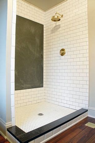 White granite bathroom tile are used to beautify residential and commercial spaces, be it the kitchen backdrop or the exterior walls of the building. Eclectic 3/4 Bathroom with Hexagon shower floor tile ...