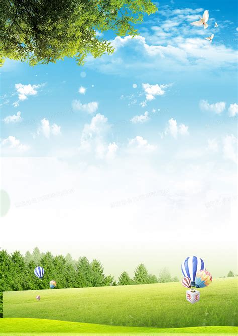 蓝天白云海报背景背景图片素材免费下载熊猫办公