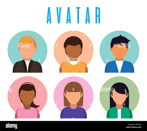 Set Of Avatar Profiles Stock Vector Image And Art Alamy