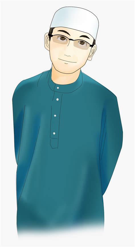Transparent Person Thinking Clipart Muslim Man Cartoon Png Free