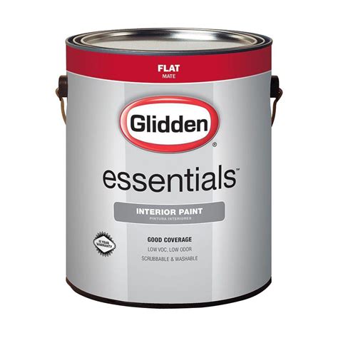 Glidden Essentials 1 Gal White Flat Interior Paint Gle 1000 01 The