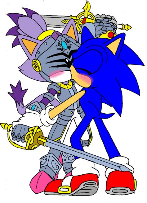 The Gallery For Blaze The Cat And Sonic The Hedgehog Kissing