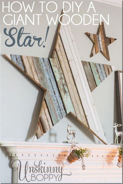 How To Diy A Giant Wooden Star Beautiful Wooden Stars Diy Wood Star