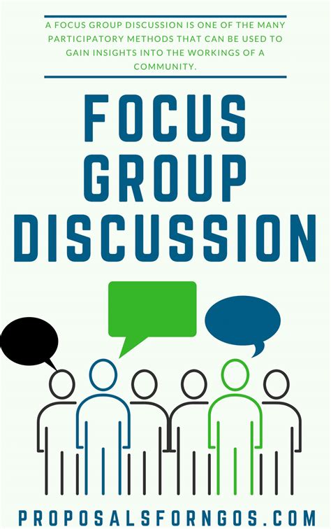 What Is A Focus Group Discussion Proposalforngos