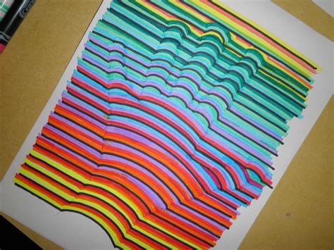 How To Draw A Colorful 3d Handprint Optical Illusion Art Feltmagnet
