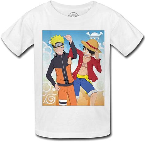 T Shirt Enfant Naruto Et Luffy One Piece Fabulous Amazonfr