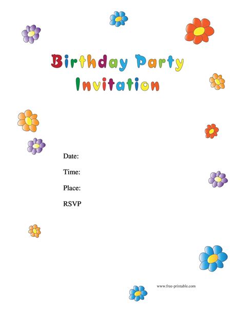 Free Birthday Party Invitation Templates Templatelab