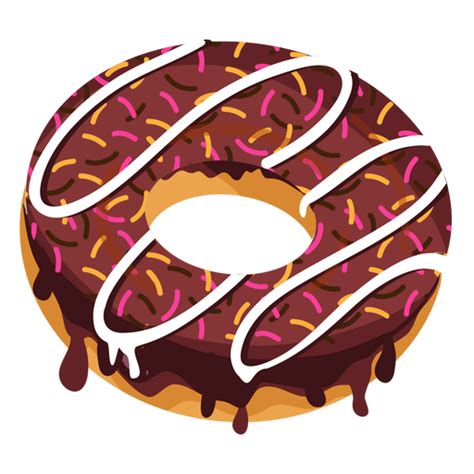 Chocolate Doughnut With Sprinkles Transparent Png And Svg Vector File