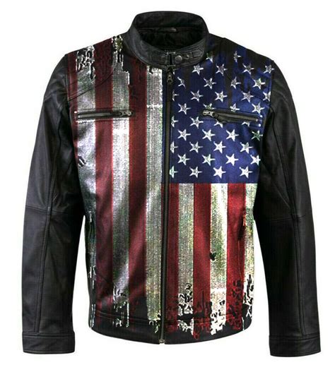 Aggregate Usa Flag Leather Jacket Super Hot Jtcvietnam Edu Vn