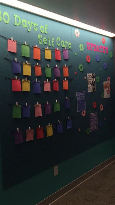 30 Days Is Self Care Bulletin Board Ra High School Bulletin Boards