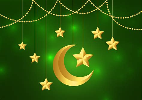 Vector Illustration Of Eid Mubarak Islamic Holiday Greeting Card Design