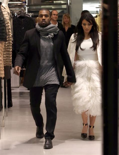 Kanye West Takes Pregnant Kim Kardashian Shopping In Paris Celeb Baby