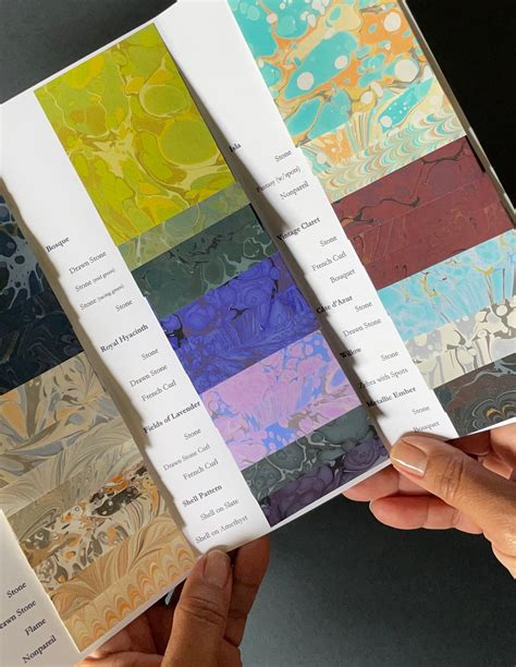 Permanent Collection Sample Book Hand Marbled Papers Emily Romero