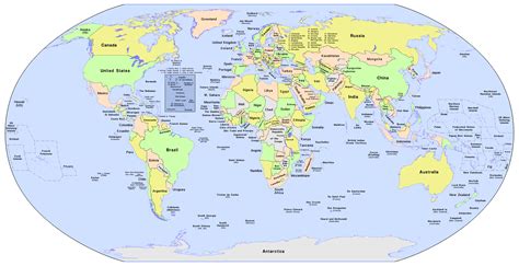 A Map Of The World With Country Names Labeled Topographic Map Of Usa