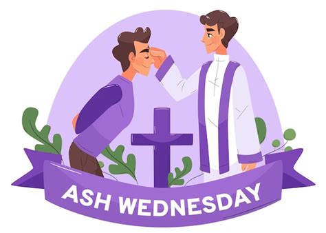 Free Vector Hand Drawn Ash Wednesday