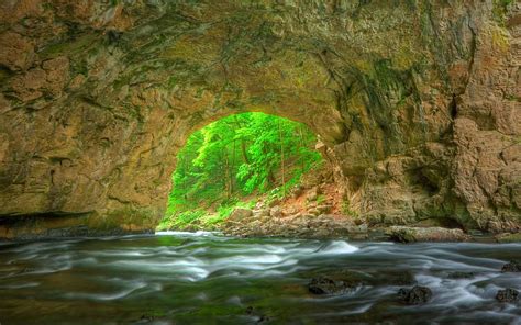 Cave In The Forest Forests Caves Rivers Nature Hd Wallpaper Peakpx