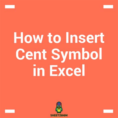 How To Insert Cent Symbol In Excel Sheetzoom Learn Excel