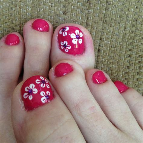 Toe nail flower designs toe nail art lovely simple pink toe nail. 458 best images about Pretty pedicure designs on Pinterest