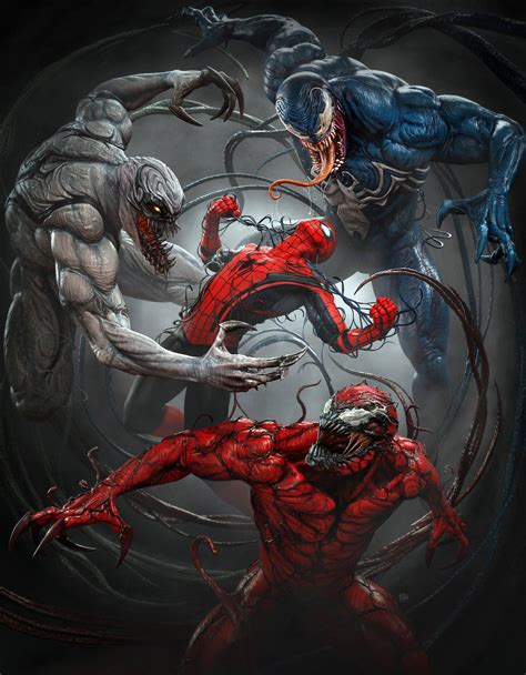 Download Carnage Anti Venom Venom And Spiderman Wallpaper