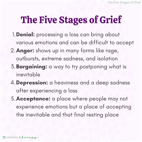 The Five Stages Of Grief A Closer Look At An Early Model