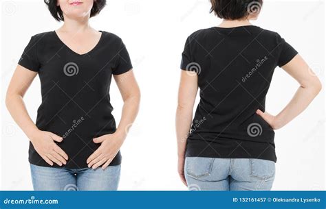 274 Womens T Shirt Back View Branding Mockups File