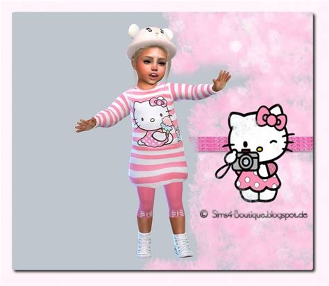 Sims4 Boutique Hello Kitty Dress And Tights Set 1 • Sims 4 Downloads