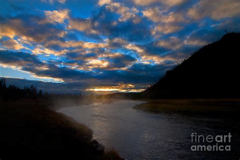 Yellowstone National Park Madison River In Early Morning Photograph By